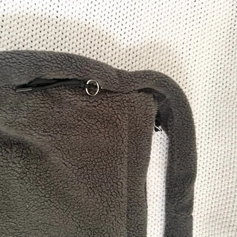 Free People FP Movement Charcoal Grey Cozy Carryall Sherpa Shoulder Hobo Bag